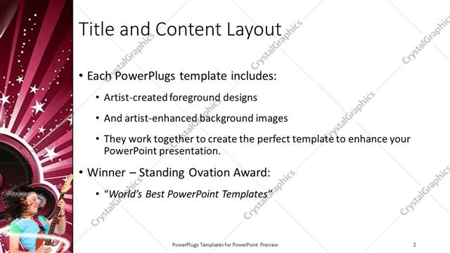 Title and Content presentation slide layout