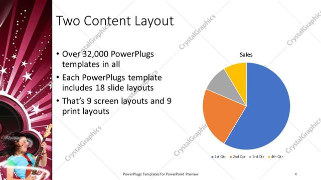 Two Content presentation slide layout