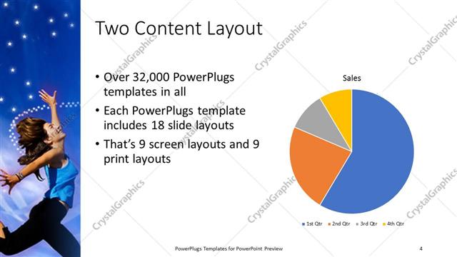 Two Content presentation slide layout
