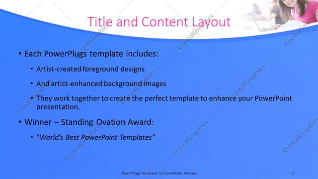 Title and Content presentation slide layout