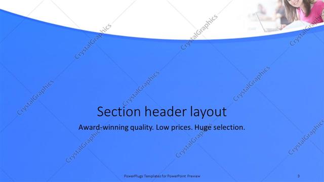 Section Header presentation slide layout