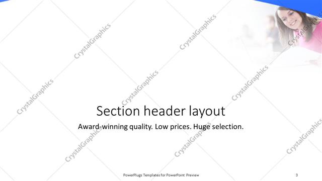 Section Header presentation slide layout