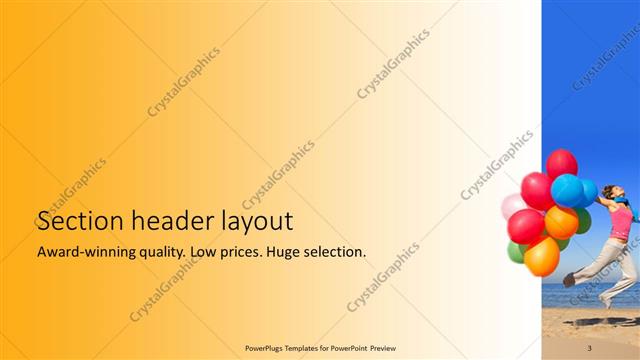 Section Header presentation slide layout