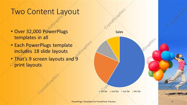 Two Content presentation slide layout
