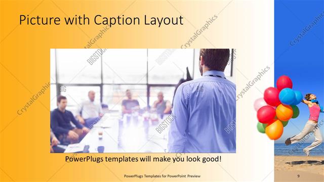 Picture with Caption presentation slide layout