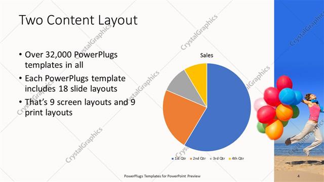 Two Content presentation slide layout