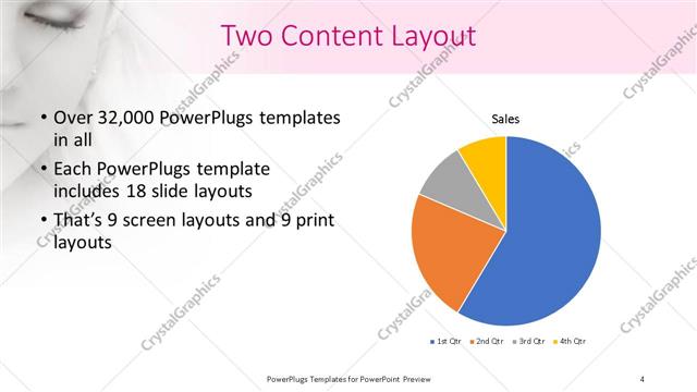 Two Content presentation slide layout