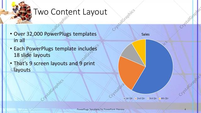 Two Content presentation slide layout