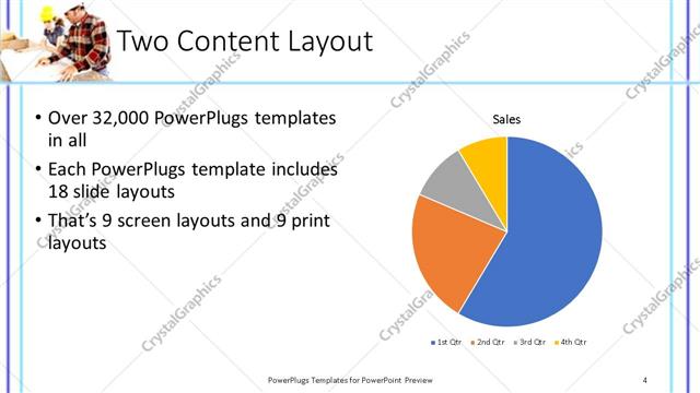 Two Content presentation slide layout