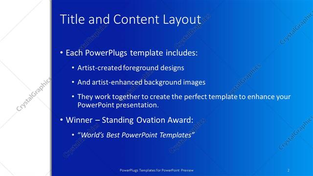 Title and Content presentation slide layout