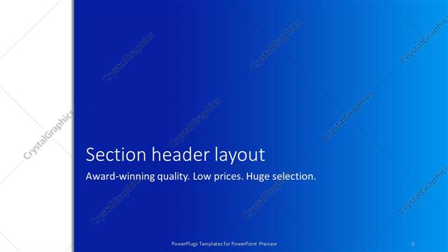 Section Header presentation slide layout