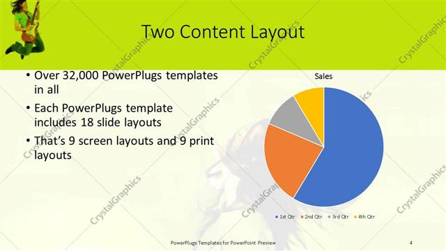 Two Content presentation slide layout