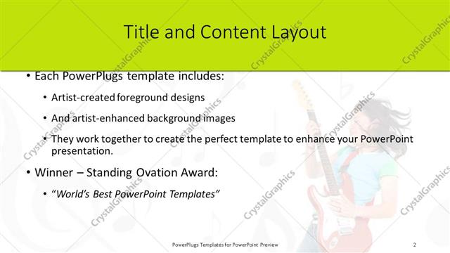 Title and Content presentation slide layout