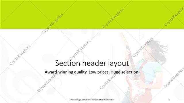 Section Header presentation slide layout