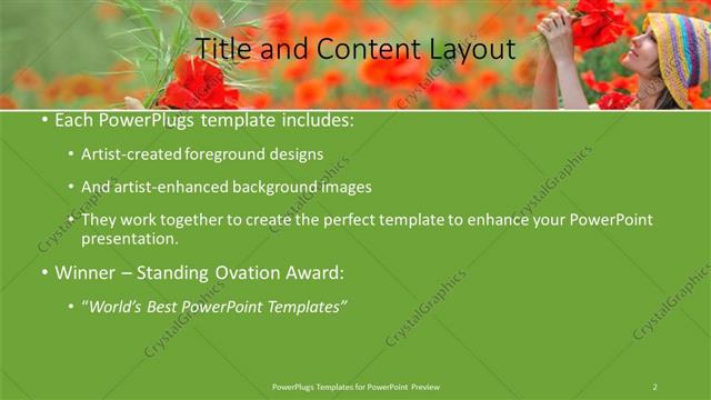 Title and Content presentation slide layout