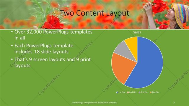 Two Content presentation slide layout
