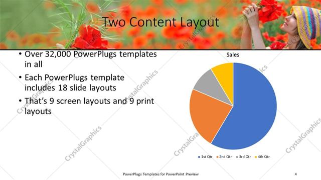 Two Content presentation slide layout