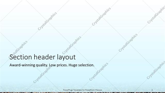 Section Header presentation slide layout