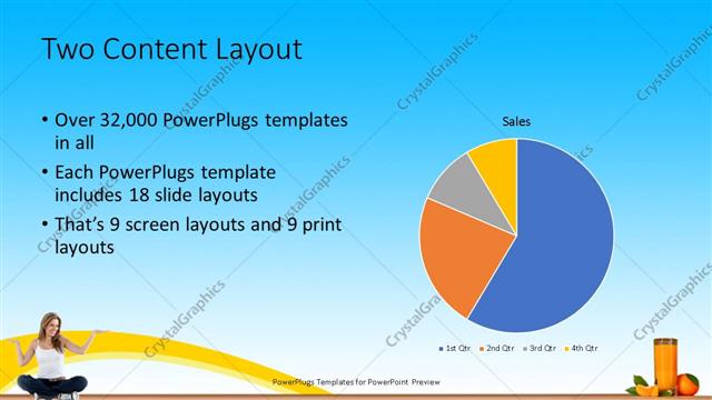 Two Content presentation slide layout