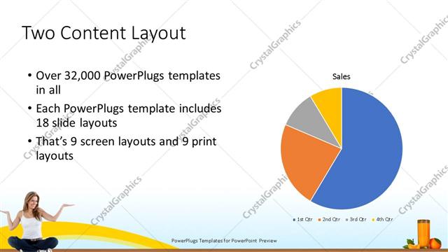 Two Content presentation slide layout