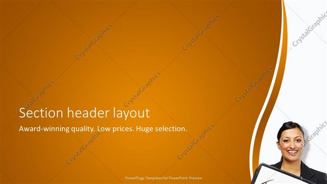 Section Header presentation slide layout