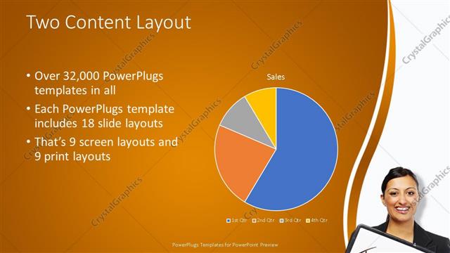 Two Content presentation slide layout