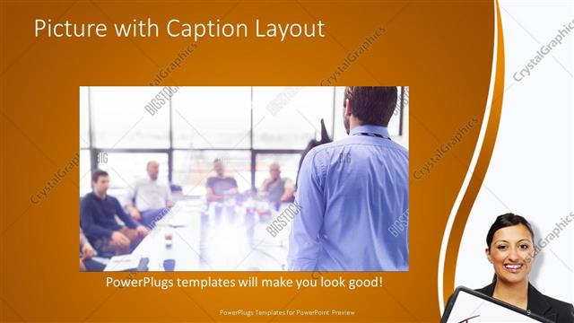 Picture with Caption presentation slide layout