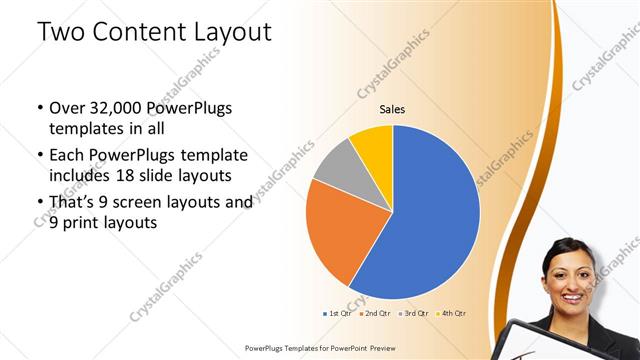 Two Content presentation slide layout