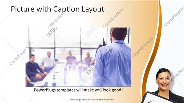 Picture with Caption presentation slide layout