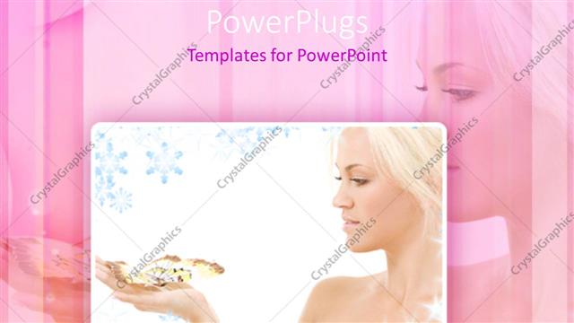  Presentation with palm - A lady smiling and holding up a butterfly in her palm