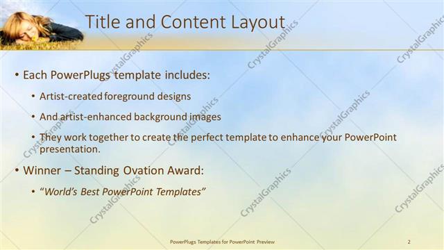 Title and Content presentation slide layout