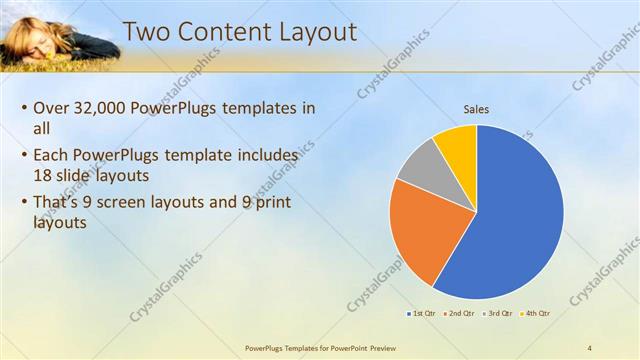 Two Content presentation slide layout