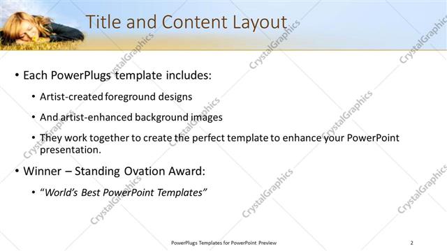 Title and Content presentation slide layout