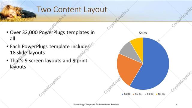 Two Content presentation slide layout