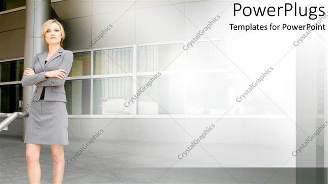  Presentation with leader - A lady standing in front of a building