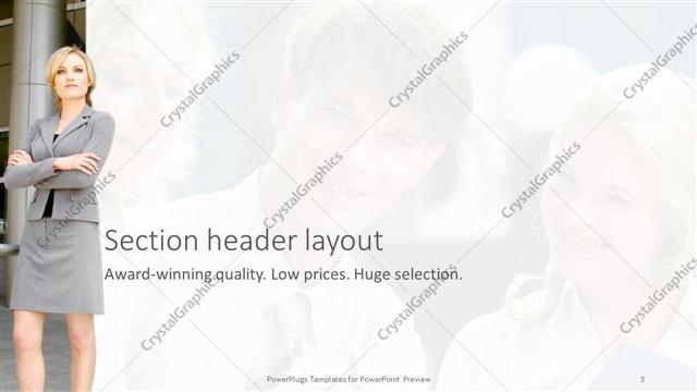 Section Header presentation slide layout