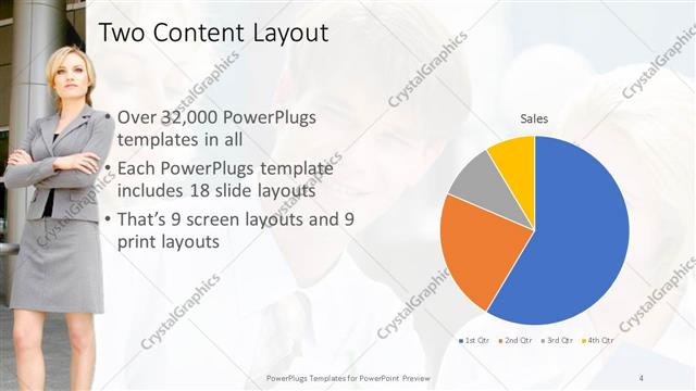 Two Content presentation slide layout
