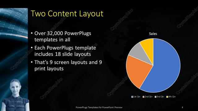 Two Content presentation slide layout