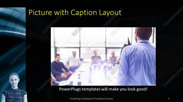 Picture with Caption presentation slide layout
