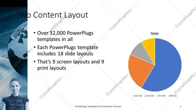 Two Content presentation slide layout