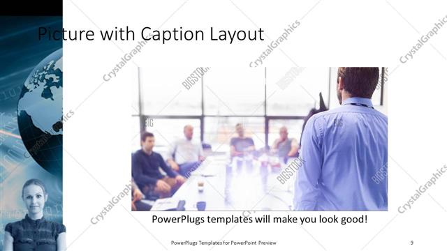 Picture with Caption presentation slide layout