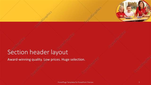 Section Header presentation slide layout