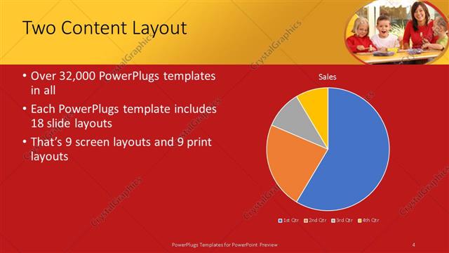 Two Content presentation slide layout