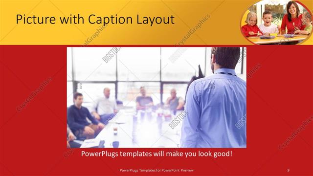 Picture with Caption presentation slide layout