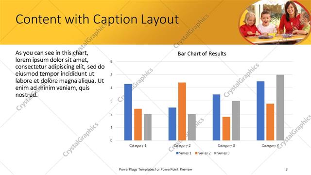 Content with Caption presentation slide layout