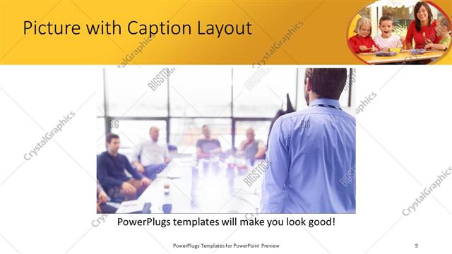Picture with Caption presentation slide layout