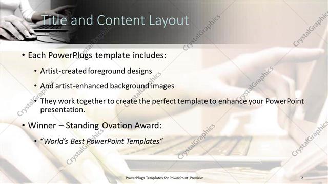 Title and Content presentation slide layout