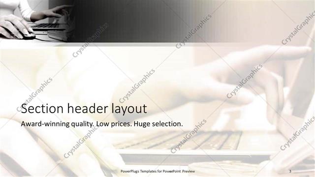 Section Header presentation slide layout