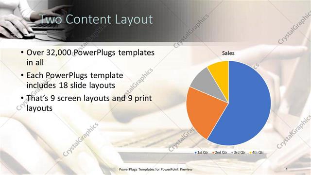 Two Content presentation slide layout