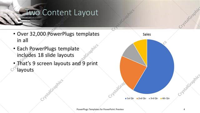 Two Content presentation slide layout